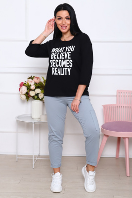 Костюм 57076 черный,серый